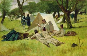 キャンプ 作： Giovanni Fattori